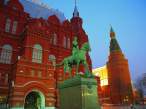 Marshall Zhukov Equestrian Statue and State Historical Museum, Moscow, Russia.jpg