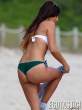 Claudia Romani Green & White Bikini Miami 01-18-13 (8).jpg