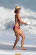 Lisa Rinna  sports a hot pink bikini while on the beach in Malibu. Aug 22, 2010 (10).jpg